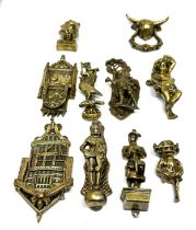 Selection of vintage brass door knockers