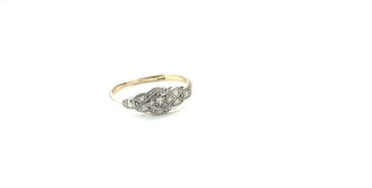 Ladies 9ct gold diamond set dress ring, total weight 1.37, ring size j/k