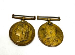 2 x Metropolitan Police Medals 1897 Jubilee & 1902 Coronation to p.s b dennis t.division