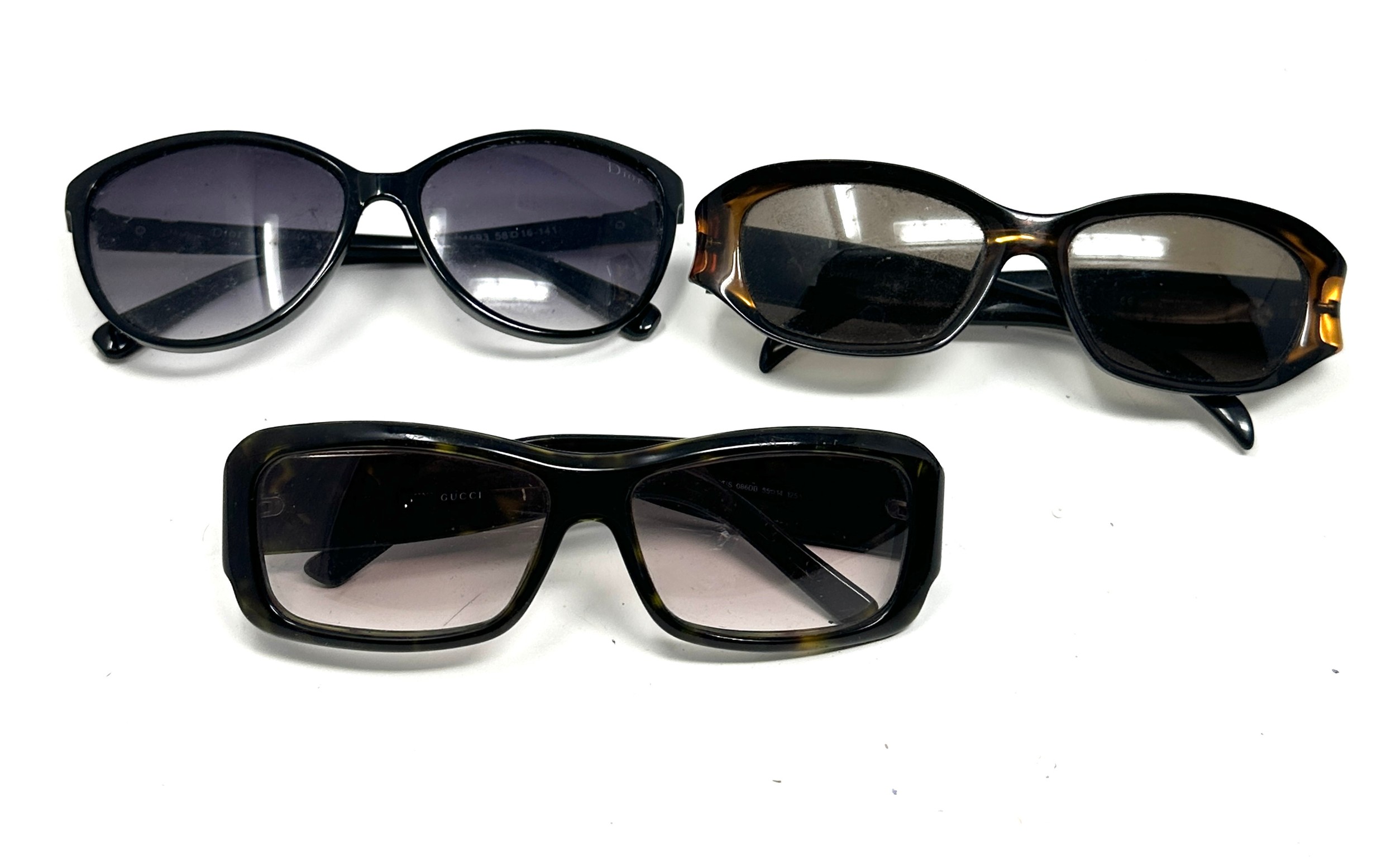 Collection of Designer Sunglasses Inc Dior, Gucci Etc x 3