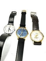 x 3 Gents vintage hand-wind wristwatches working inc. Accurist