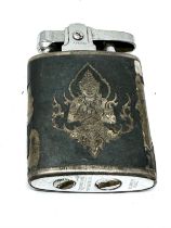 .925 siam silver cased cigarette lighter