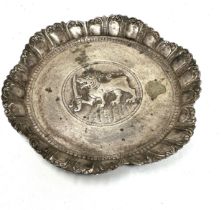 .950 middle eastern silver trinket dish