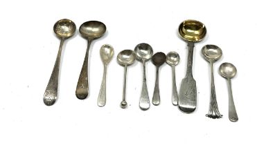 10 x .antique 925 sterling condiment spoons 60g