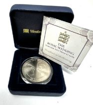 2011 Silver Proof £5 coin "The Royal Wedding" with COA boxed
