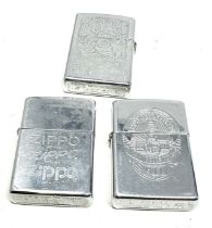 3 x Zippo Lighters Inc LAPD etc