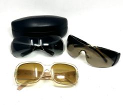 Collection of VINTAGE Designer Sunglasses Inc Prada, Versace Etc x 3