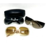 Collection of VINTAGE Designer Sunglasses Inc Prada, Versace Etc x 3