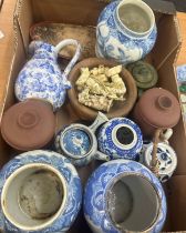 Large selection of chinese pottery, some marks to base