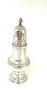 Antique sterling silver 18th century caster, fully hallmarked, along with makers initial I D