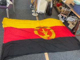 East German flag measures approximately 110inches by 62 inches