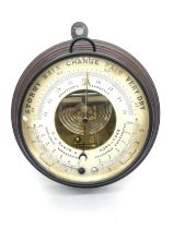 C J Gaupp & Co Hong Kong wall hanging circular barometer, approximate diameter 8.5 inches