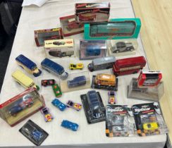 Selection of vintage and later toy cars to include Top gear cars, Corgi, Matchbox etc