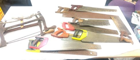 Selection of vintage and later saws