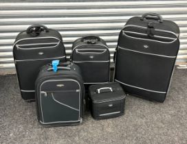 Set of trio Travel king travel suitcases and a travel king vanity case largest suitcase measures