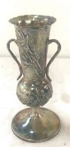 Vintage Chinese silver vase total weight 104grams