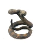 Metal Rattle snake ornament, approximate height 8 inches