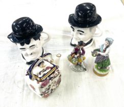 Selection of assorted ceramics includes tea pots, german pottery etc