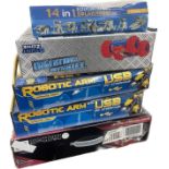 Selection of new boxed childrens toys to include Robotic arm, Tornado tumbler pro, educational 14 in