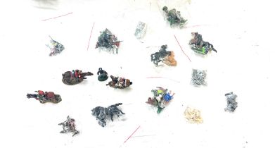 Selection of vintage toys to include Delprado metal solider figures, plastic horses etc