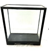 Vintage wooden and perspex show case measures approximately 20 inches tall 18.5 inches wide