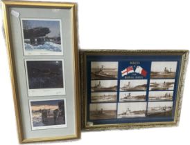 Two framed Military pictures largest measures approx