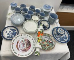 Selection of pottery includes Hornsea tappestry etc