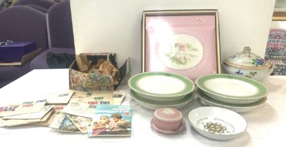 Selection of miscellaneous includes stamps, vintage album etc