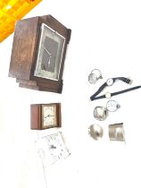 Vintage clocks including a Westminster Chime, boxed British Airways quartz clock, watches