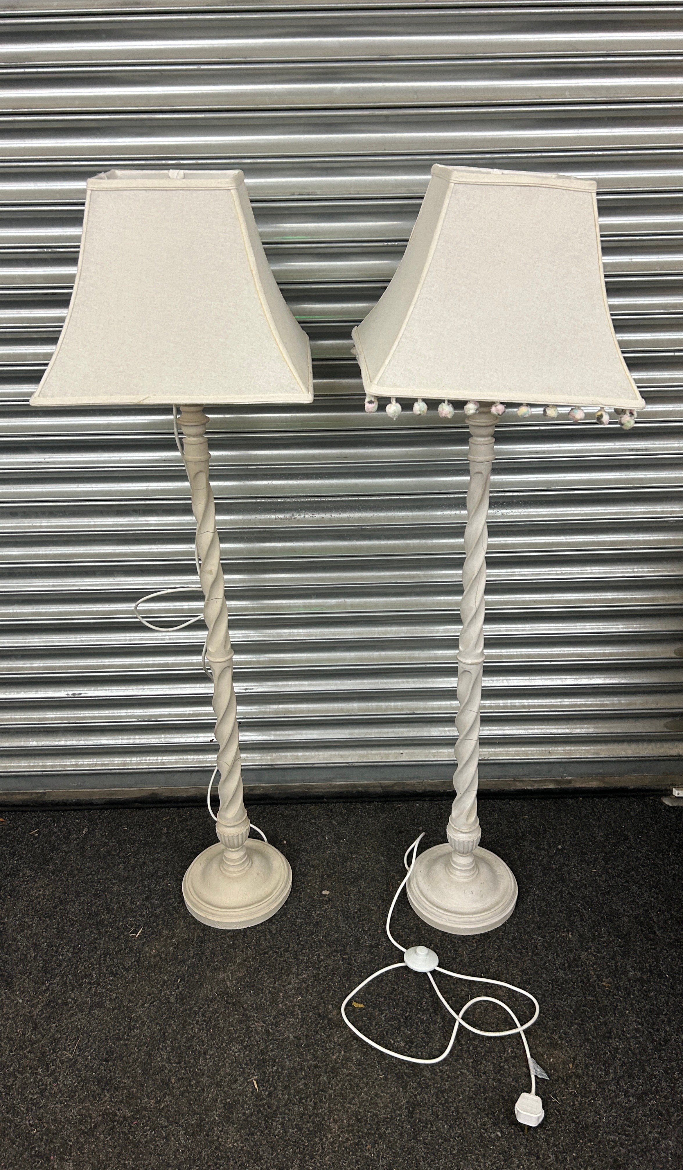 Pair of standard lamps , untested