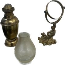 Vintage brass ships lamp