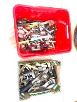 Very large quantity of vintage loose cutlery (1 crate & 1 box)