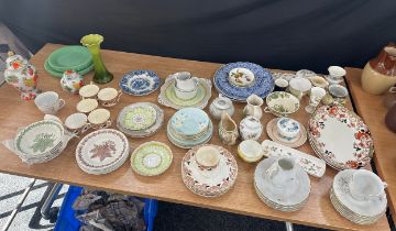 Large selection of miscellaneous pottery includes masons, part sets etc