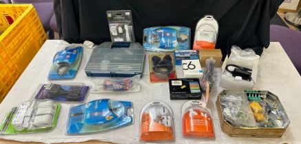 Selection of electrical items to include leads, LED lights etc