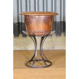 A copper copper wine cooler,