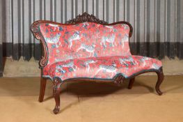 A Louis XV-style mahogany settee,