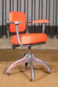 An aluminium-framed office chair by Tan-Sad of Birmingham,