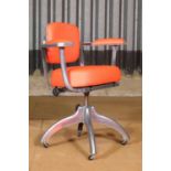 An aluminium-framed office chair by Tan-Sad of Birmingham,