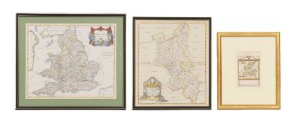 Two Morden maps, both hand coloured, England, (36.5 x 42cm) and Buckinghamshire, (43 x 36cm), and