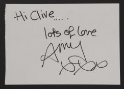 Amy Winehouse autograph,