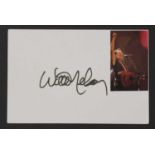 Willie Nelson: autograph on white card,