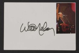 Willie Nelson: autograph on white card,