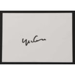 Yoko Ono: autograph on white card,