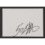 50 Cent: autograph on white card,
