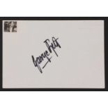 George Best autograph on white card,