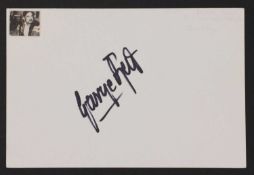George Best autograph on white card,