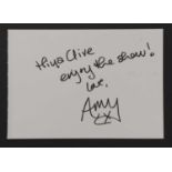 Amy Winehouse autograph,