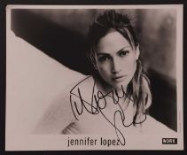 Jennifer Lopez: signed promo card,