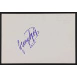 George Best signed autograph on white card,