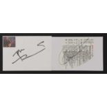 The Who: two autographs on white card,